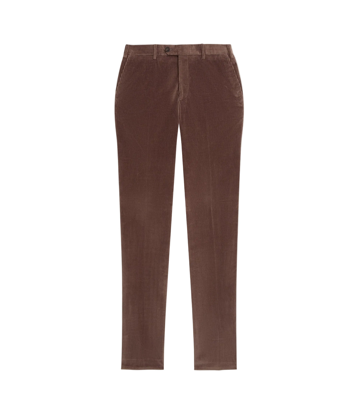 Pal Zileri Cotton & Elastane Corduroy Trousers-Chocolate Brown