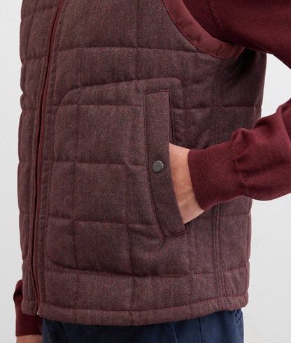 Pal Zileri Reversible Quilted Vest in Burgundy