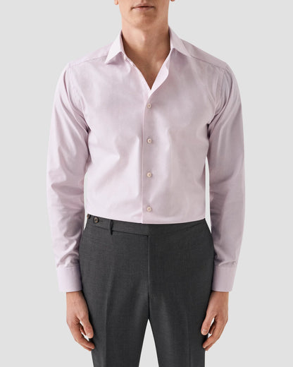 Eton Check Signature Dobby Pink Shirt  - Contemporary Fit