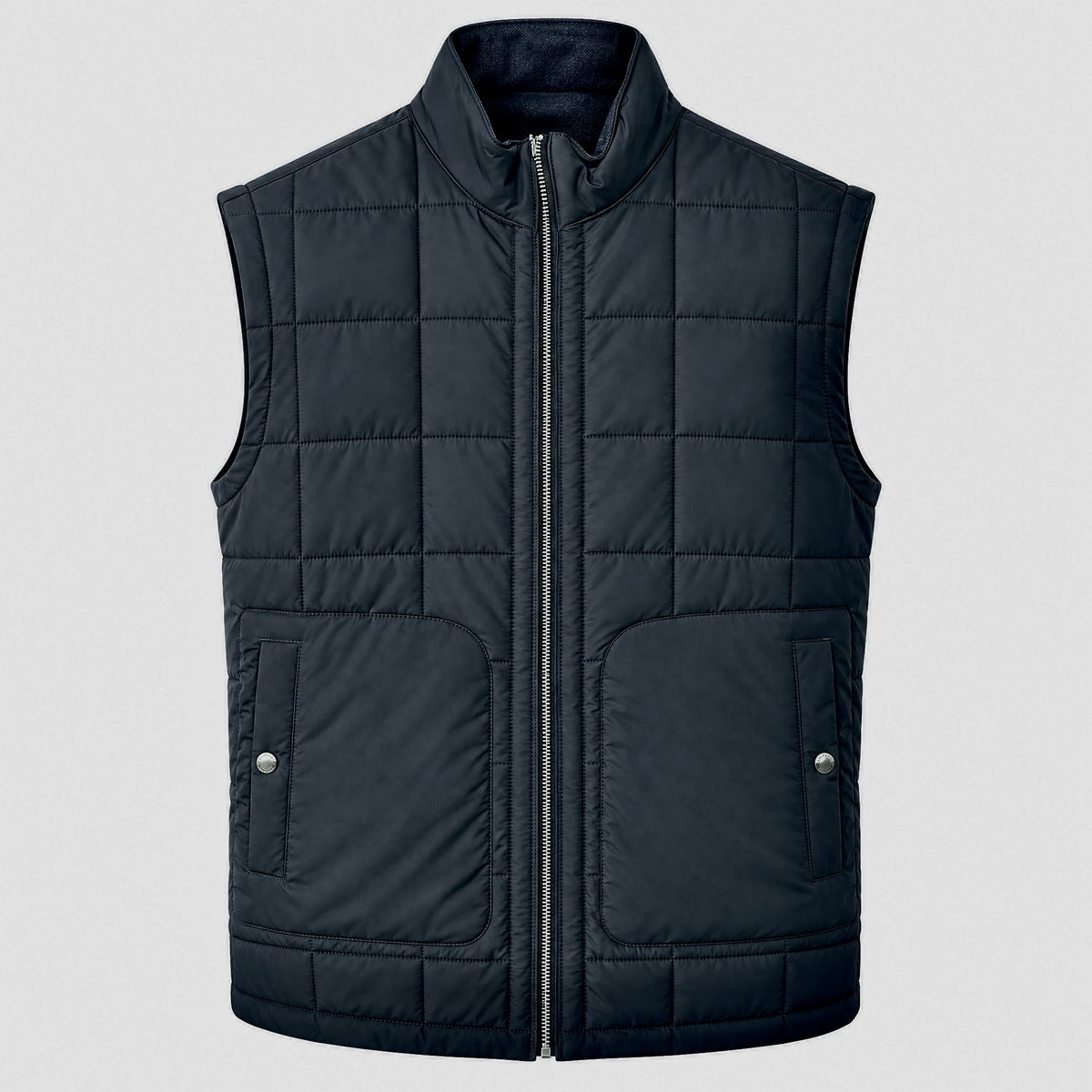 Pal Zileri Reversible Quilted Vest in Blue