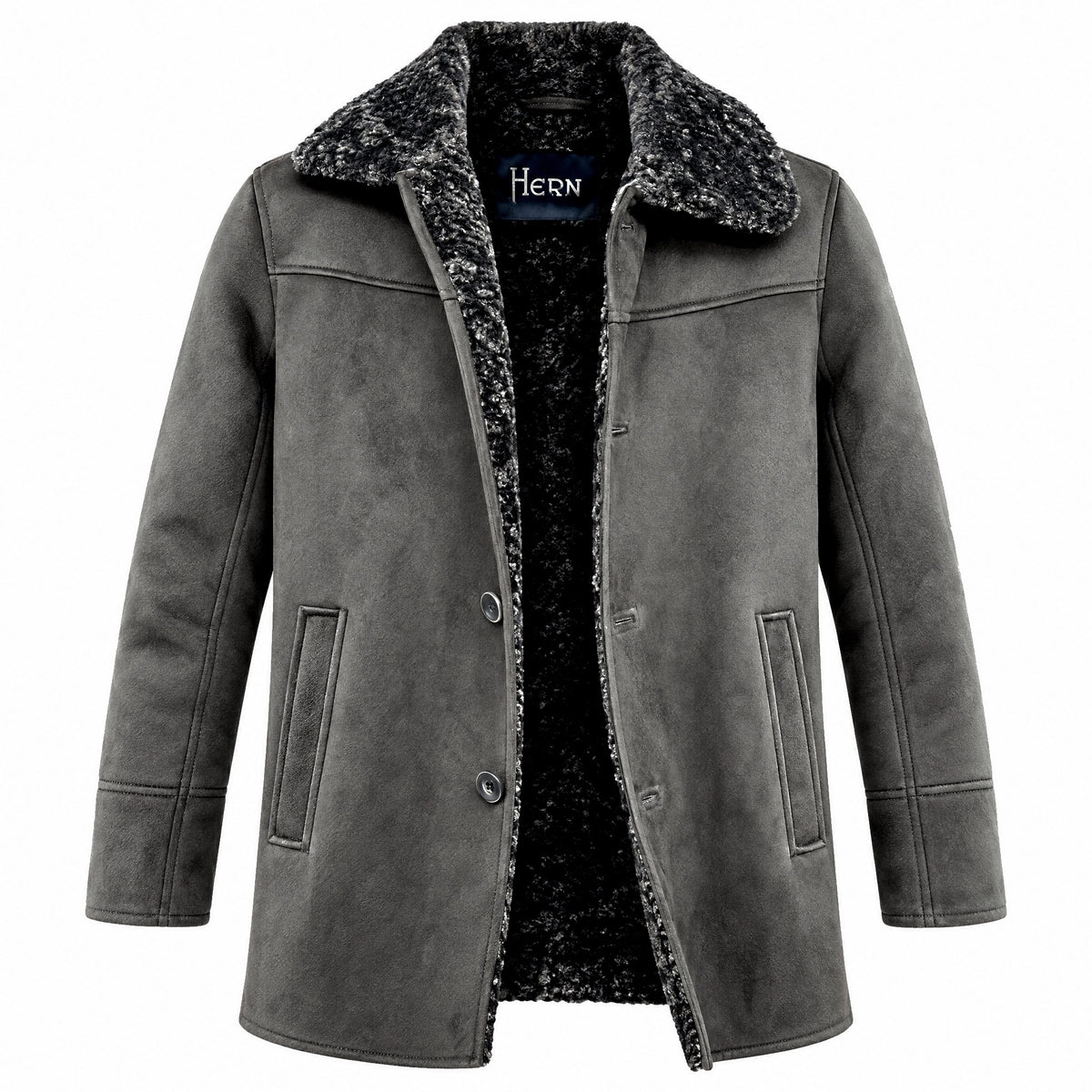 Herno Faux Sherling Collard Jacket