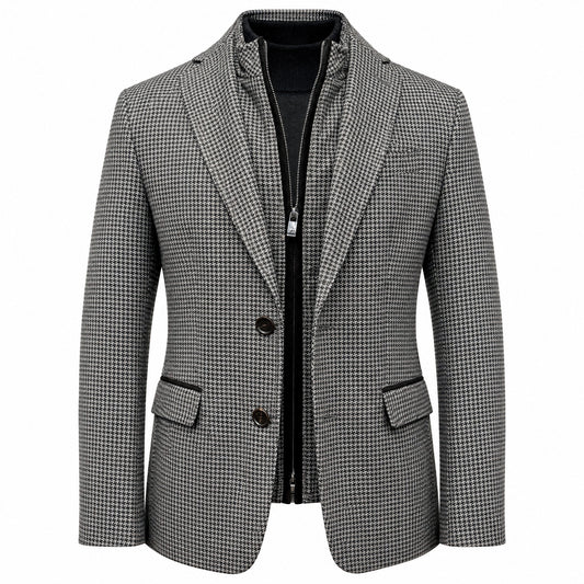 Pal Zileri Wool Hybrid Jacket with Detachable Bib in Gray
