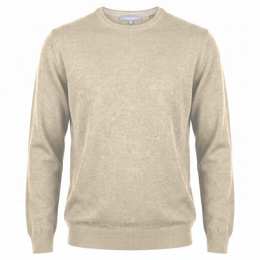Patrick Assaraf  100% Merino Wool Crew Sweater-Caffe