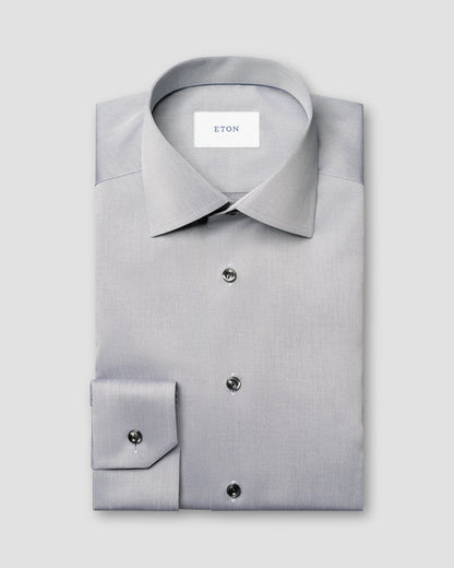 Eton Slim Signature Twill Shirt in Grey