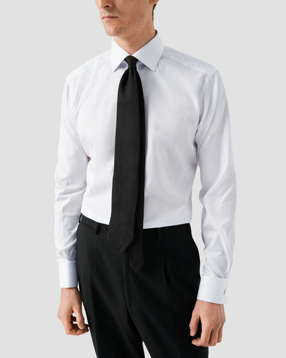 Eton Signature Twill Dress Shirt in French Cuff - White