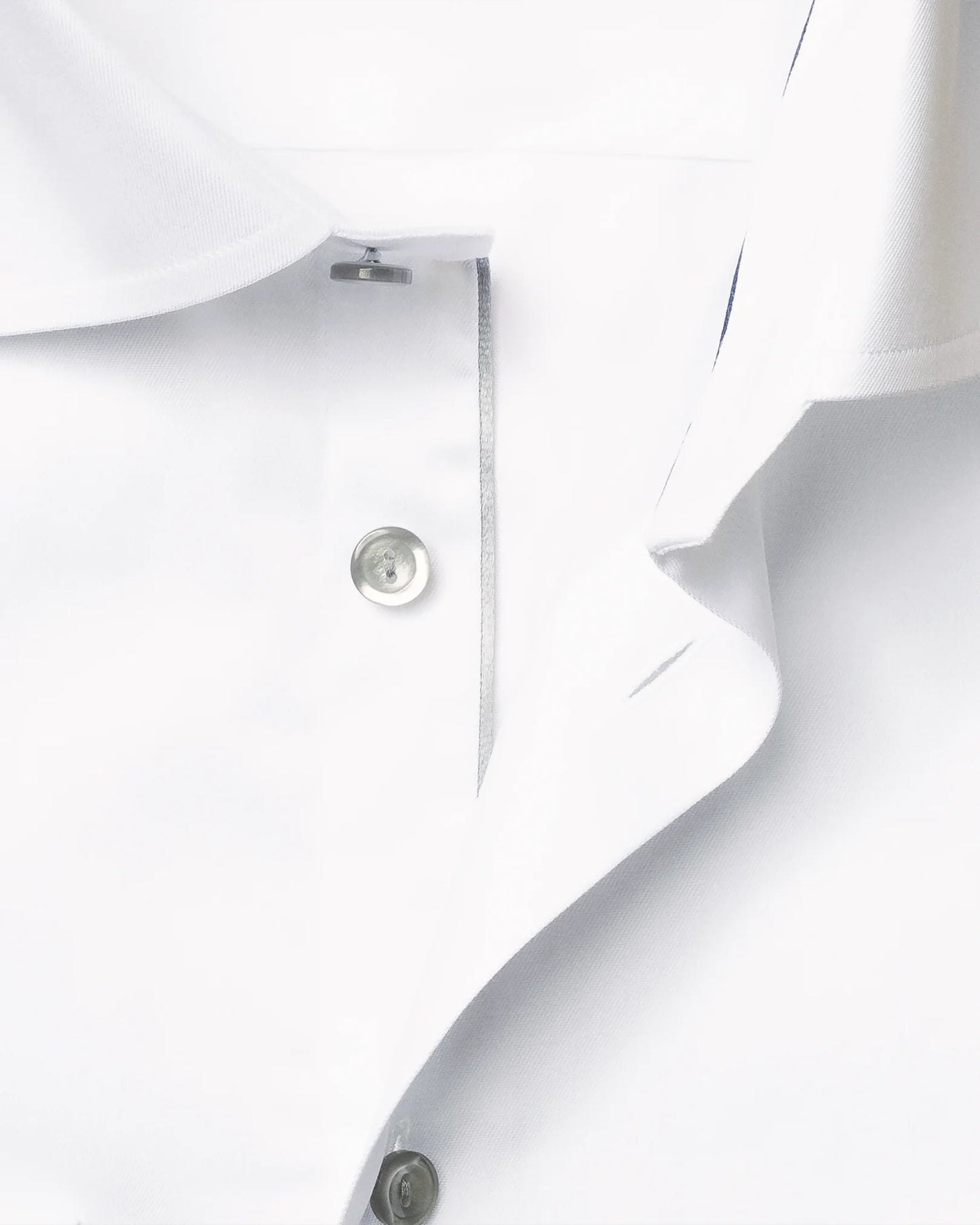 Eton Solid Signature Twill Shirt In Contemporary Fit- White